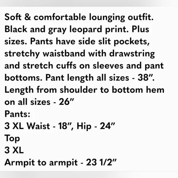Comfy 2 piece Plus Size Leopard Print Lounge Set. - Picture 4 of 4